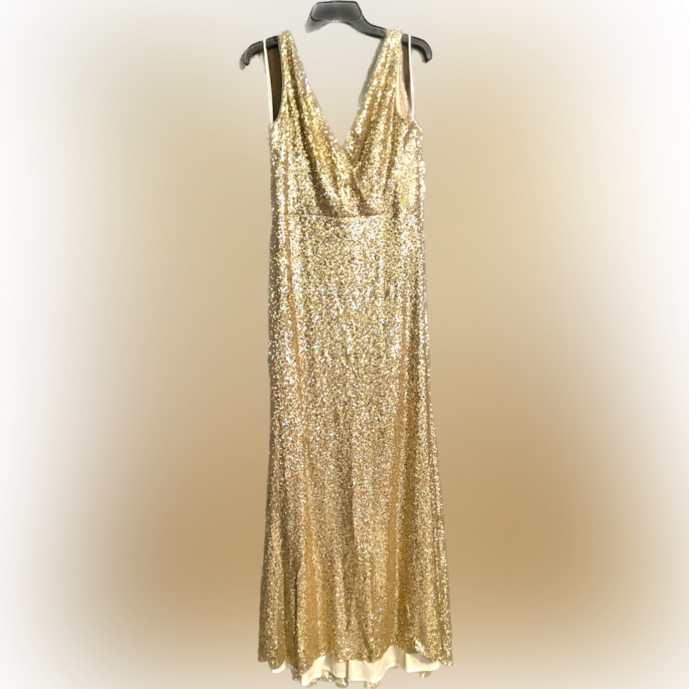 Theia Gold Sequin Dress size 12